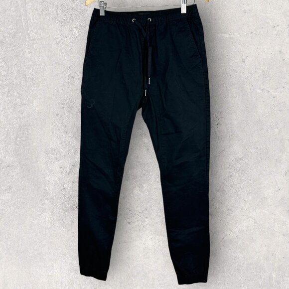 Zanerobe Sureshot Joggers Black Mens Size 32 Slouch Cotton Casual‎ Lounge Pants - Picture 1 of 15